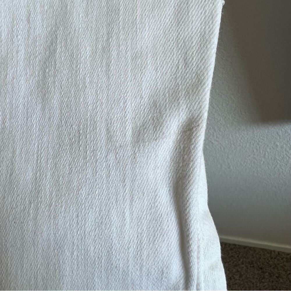 Good American Good Legs Crop Stretch Cascade Hem White - Picture 4 of 10